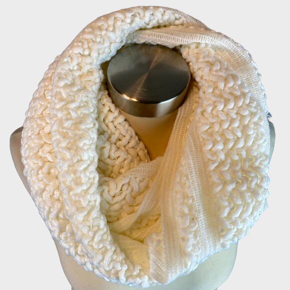 Collection Eighteen Infinity Scarf Cream Knit 56" x 17" - Picture 1 of 8